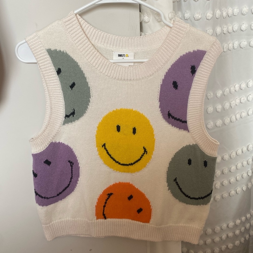 Smiley H&M Jacquard-knit Sweater Vest